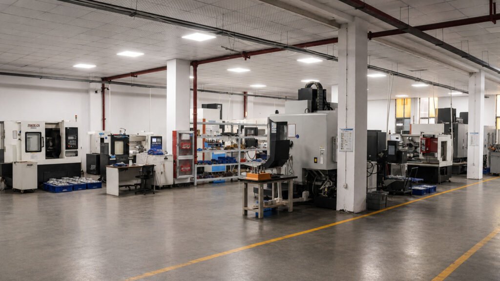 Hardware assembly line and quality inspection area in leather accessories factory